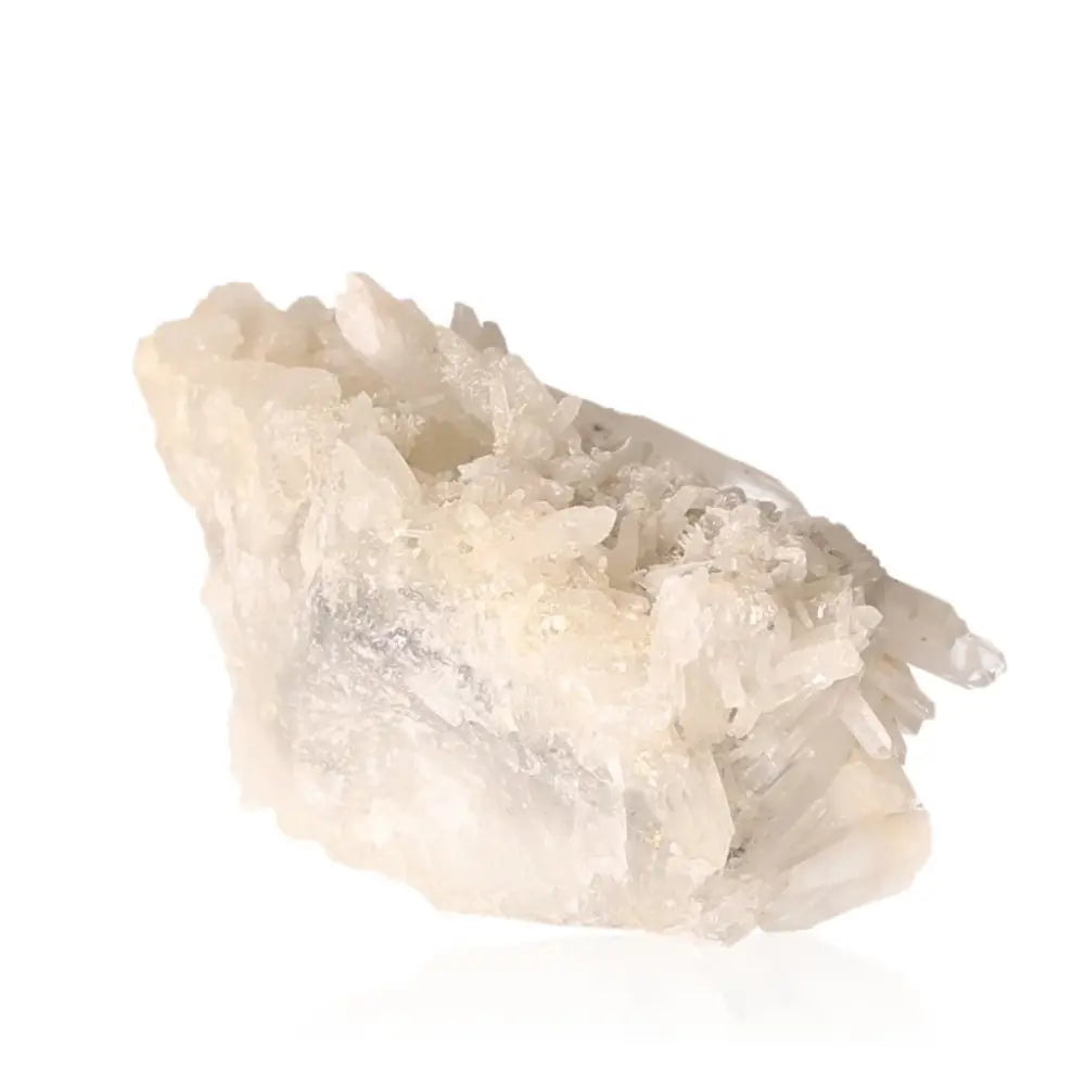 Raw quartz crystal showcasing its diverse textures and elemental beauty, ideal for chakra alignment and holistic balance.