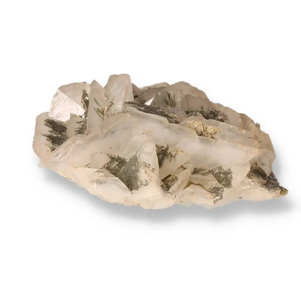 Quartz gemstone showcasing multifaceted mineral beauty and spiritual enhancement qualities with various colors and energies.
