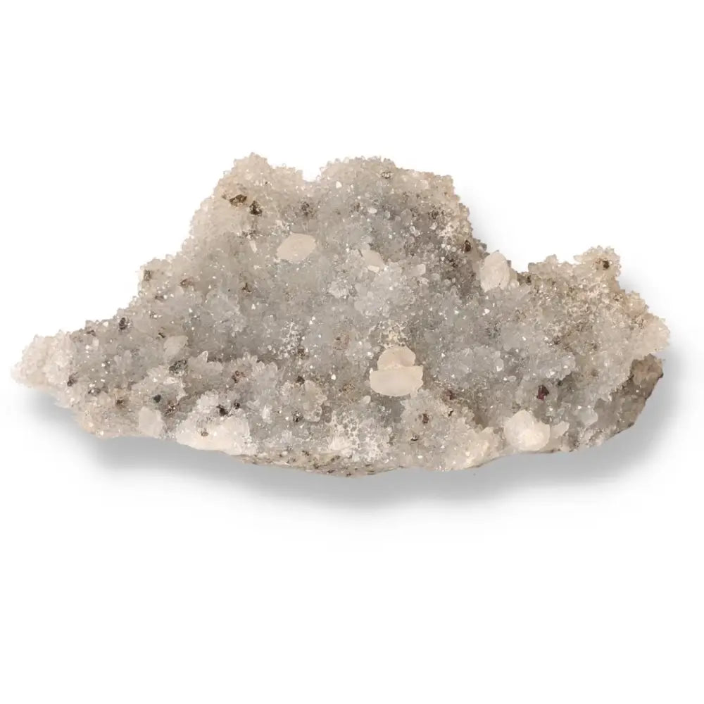 Premium Quartz with Calcite crystal from Sylvia Crystals, showcasing clear quartz and warm calcite hues with purification power.