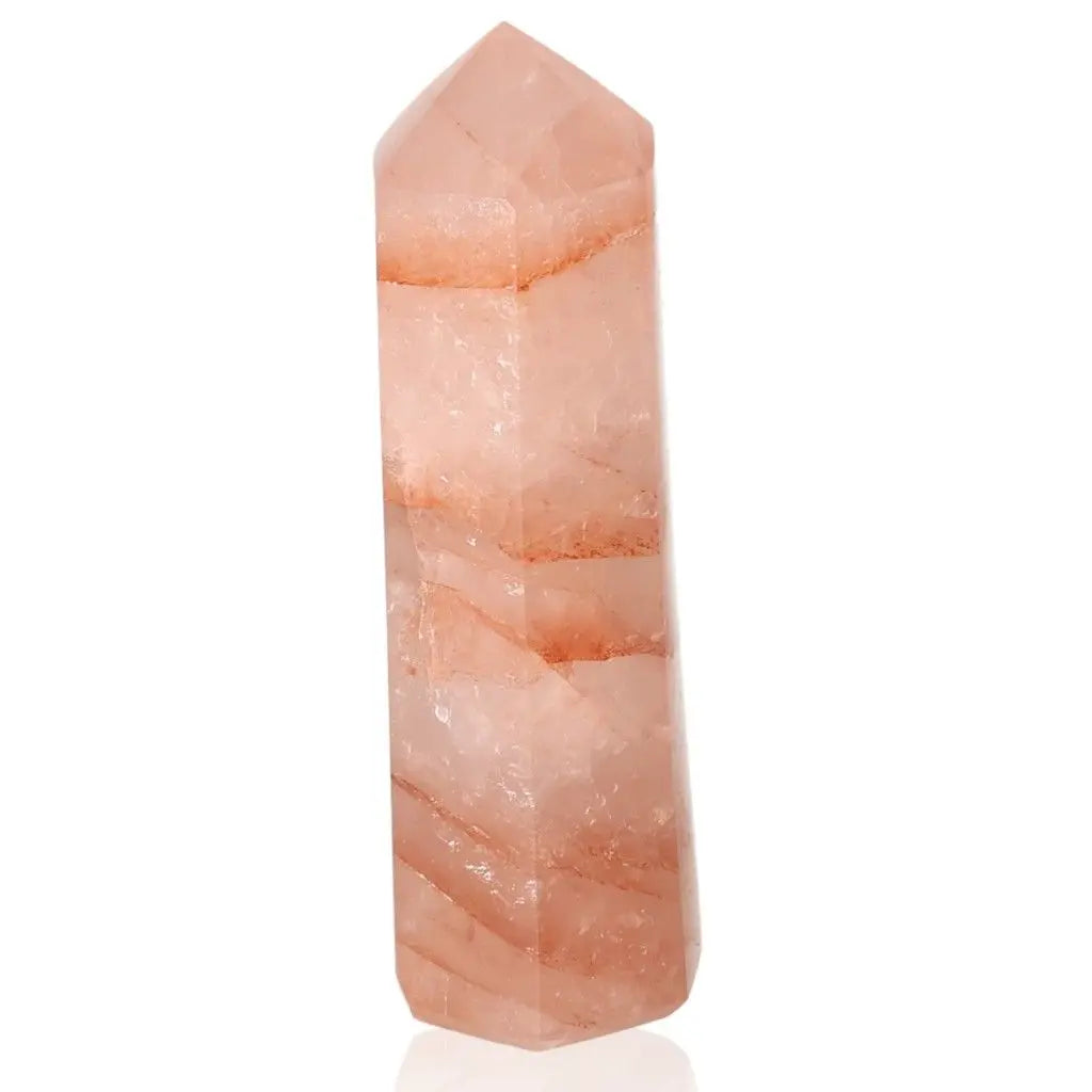 Red Calcite Tower with unique energetic properties for body and soul, associated with chakras and zodiac signs.