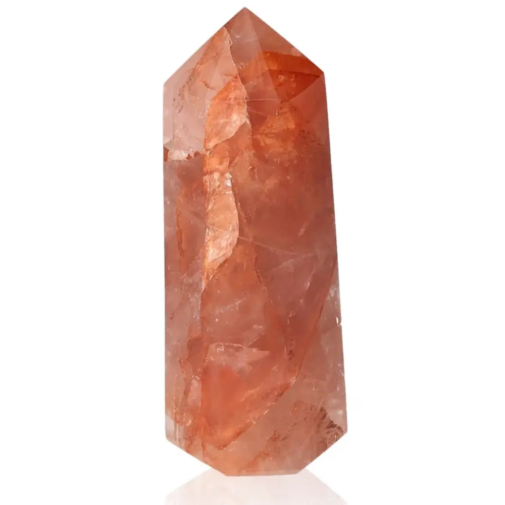 Red Calcite Tower Crystal with Unique Energetic Properties and Spiritual Benefits