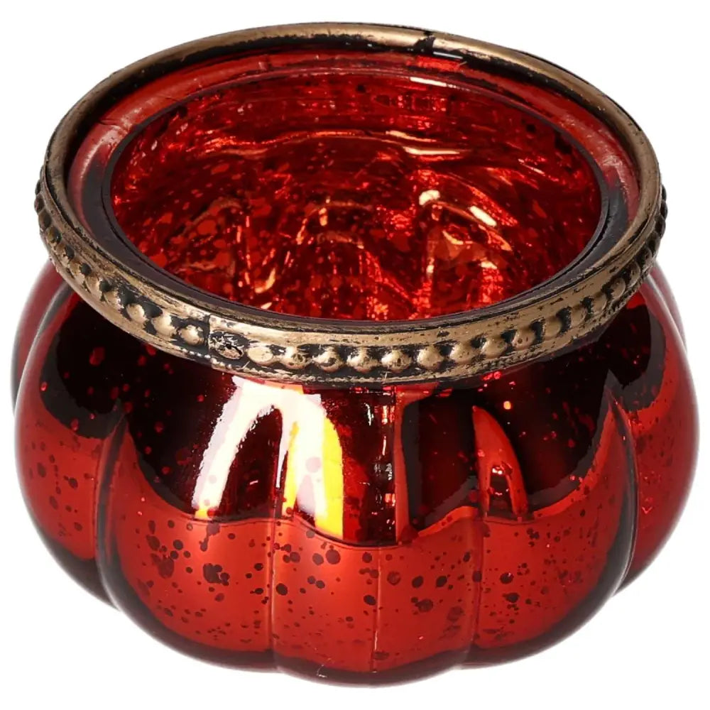 Red Glass Lantern with intricate design and vibrant hue from Sylvia Crystals, symbolizing elegance and spiritual harmony.