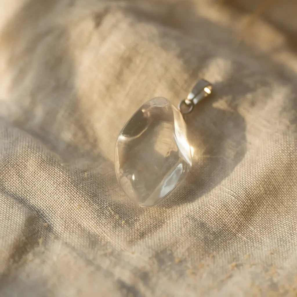 Rock Crystal Tumbled Pendant Sylvia Crystals Sp. z o.o.