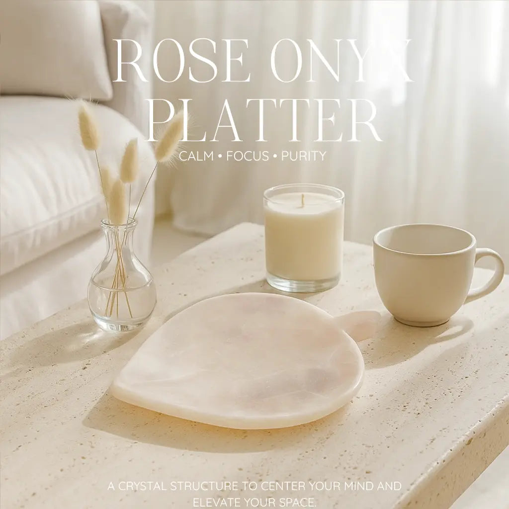 Rose Onyx Platter Sylvia Crystals Sp. z o.o.