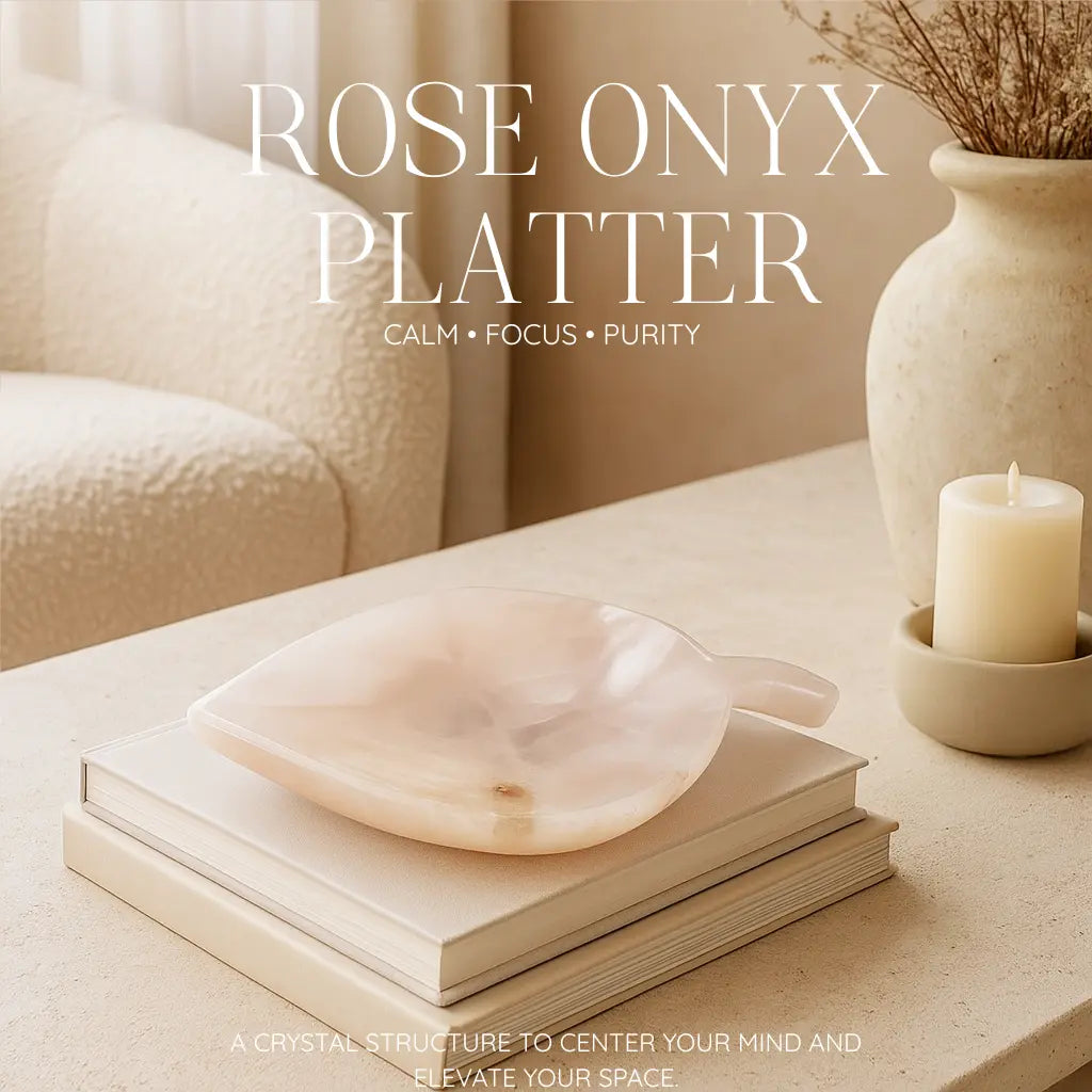 Rose Onyx Platter Sylvia Crystals Sp. z o.o.