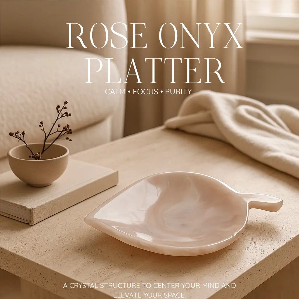 Rose Onyx Platter Sylvia Crystals Sp. z o.o.