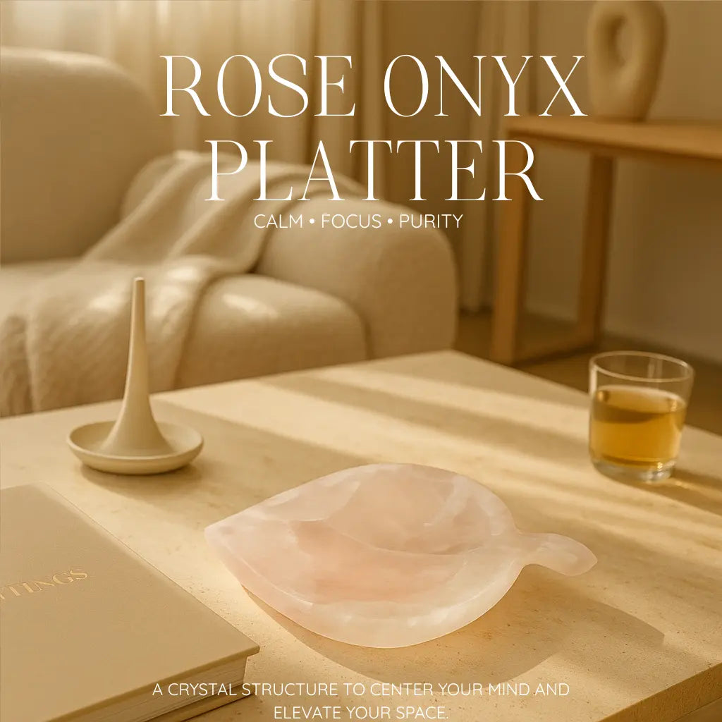 Rose Onyx Platter Sylvia Crystals Sp. z o.o.