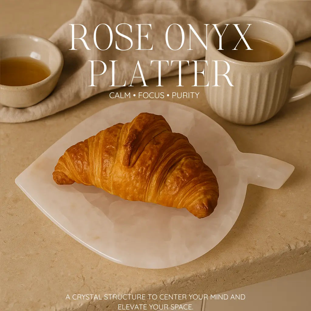 Rose Onyx Platter Sylvia Crystals Sp. z o.o.