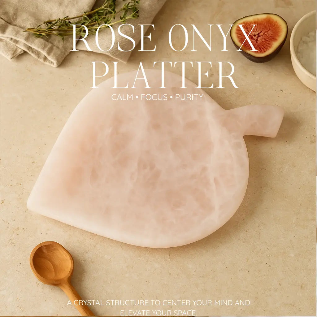 Rose Onyx Platter Sylvia Crystals Sp. z o.o.