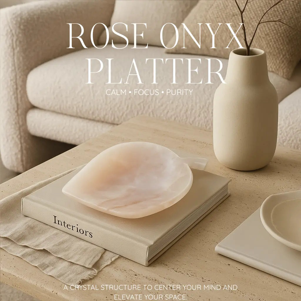 Rose Onyx Platter Sylvia Crystals Sp. z o.o.