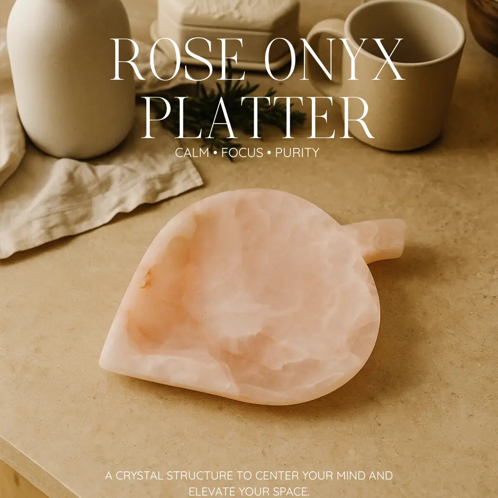 Rose Onyx Platter Sylvia Crystals Sp. z o.o.