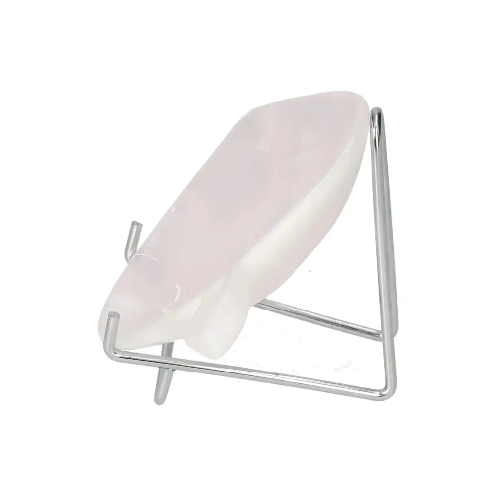 Rose Onyx Platter on stand showcasing its elegant polished surface and unique color variations, perfect for stylish table settings.