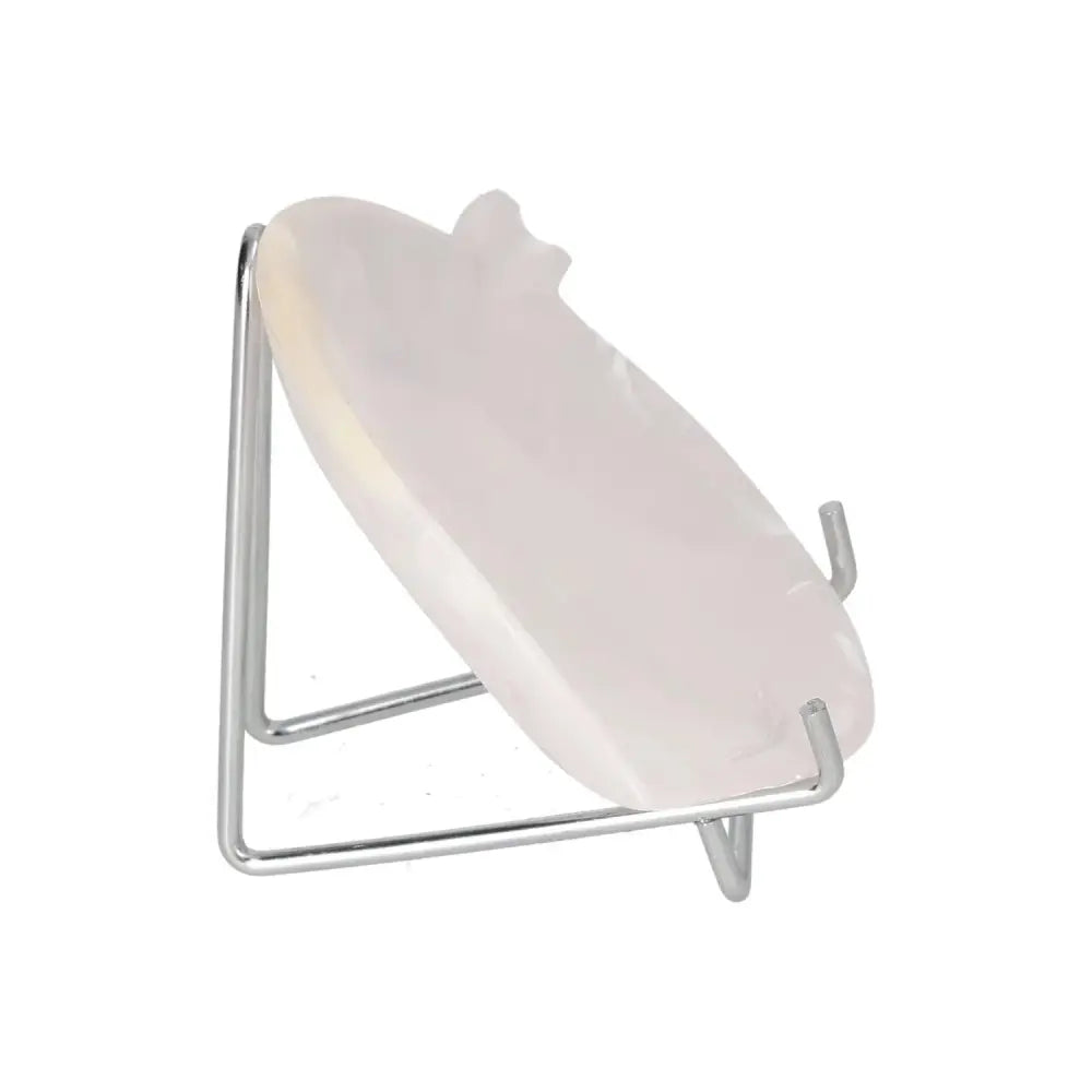 Elegant rose onyx small platter with stand, showcasing unique veining and polished surface, perfect for enhancing any tablescape.