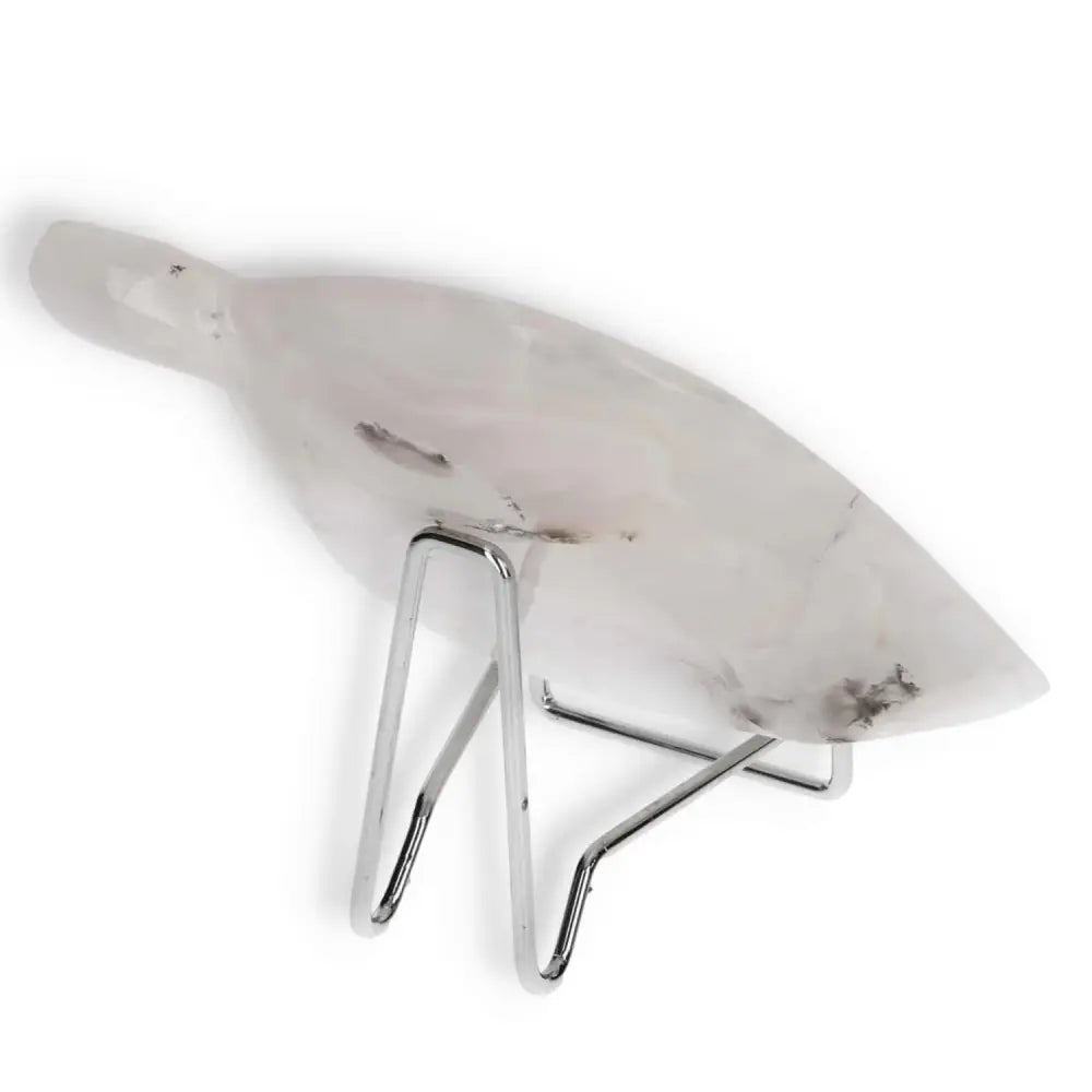 Rose Onyx Platter on stand; exquisite, rose-hued onyx with unique veining, polished finish reflecting light, for elegant table settings.