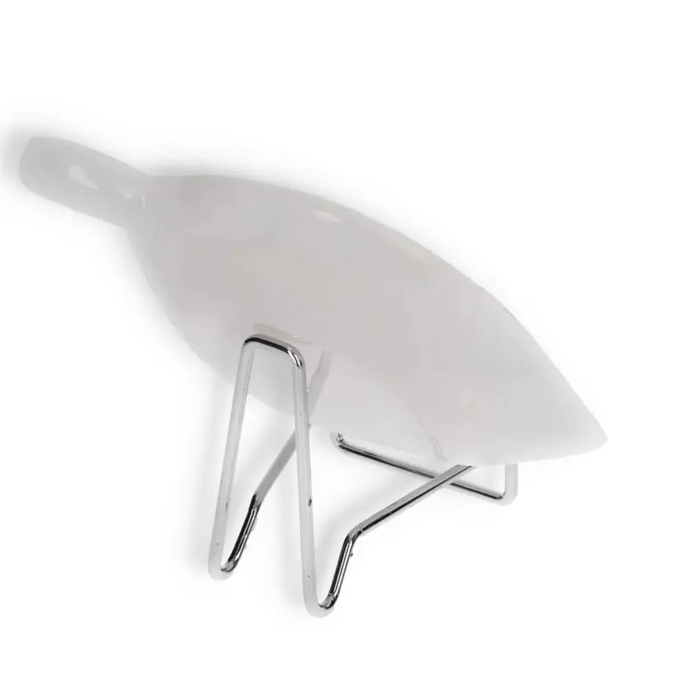 Rose onyx small platter on a stand, showcasing its polished surface and unique veining, ideal for an elegant tablescape setting.