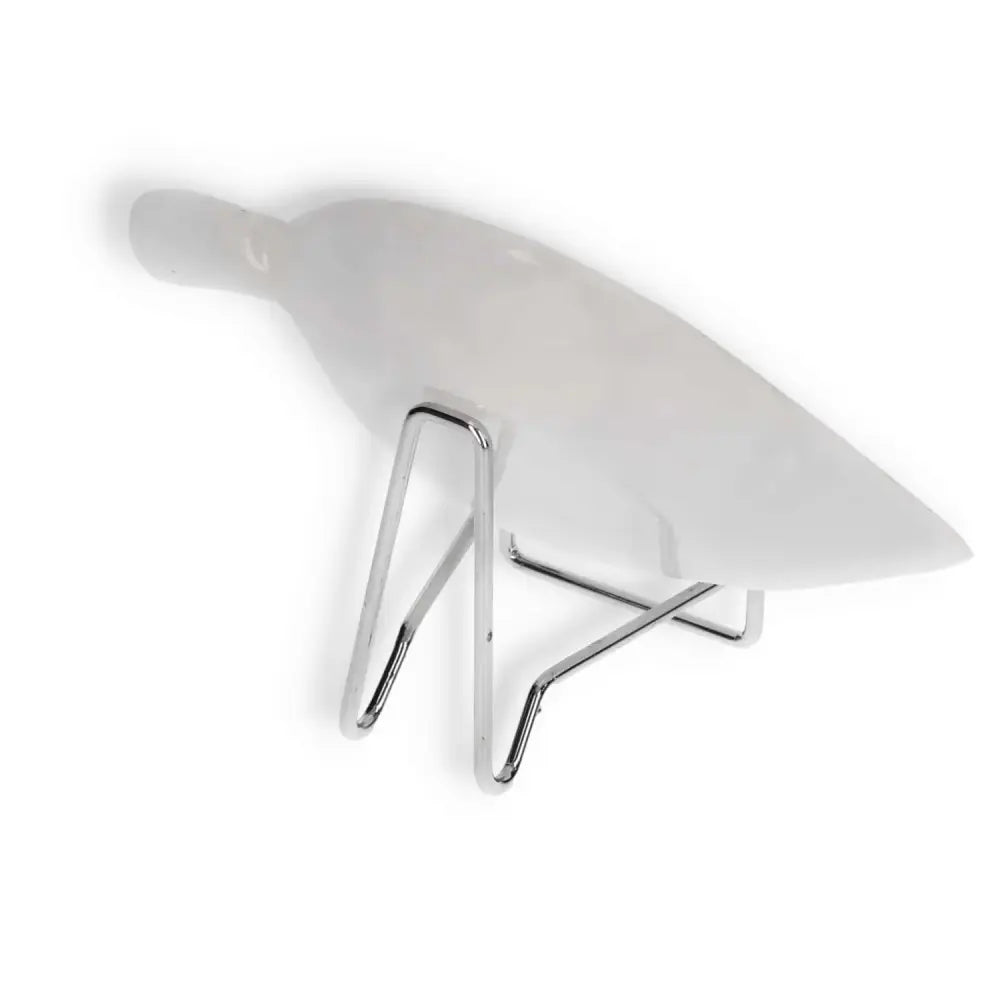 Modern sculptural chair with minimalist design and metal frame