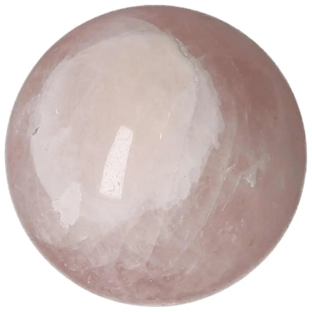 Rose Quartz Sphere, 6.5 cm, showcasing a soft pink hue and smooth polished surface.