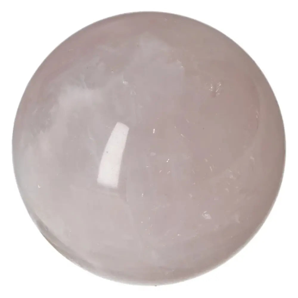 7 cm Rose Quartz Sphere with polished surface, pale pink hue, ideal for decorative, healing, or meditation purposes.