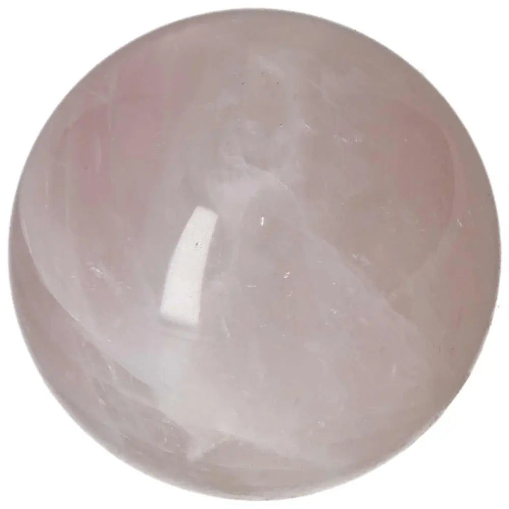 Rose Quartz Sphere 7 cm, polished crystal ball with soft pink hues designed for healing, meditation, or home decor.