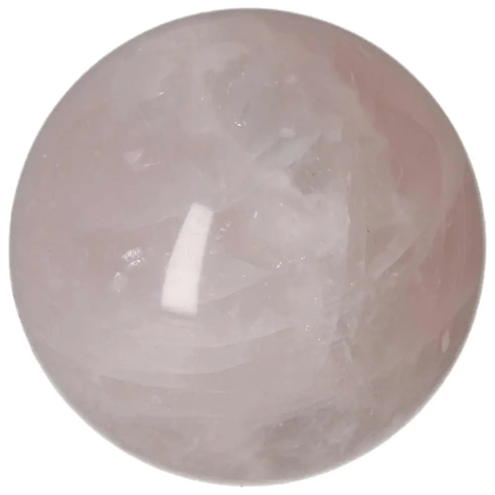 Rose Quartz Sphere 7 cm, pink crystal ball with smooth surface, used for healing and decorative purposes.