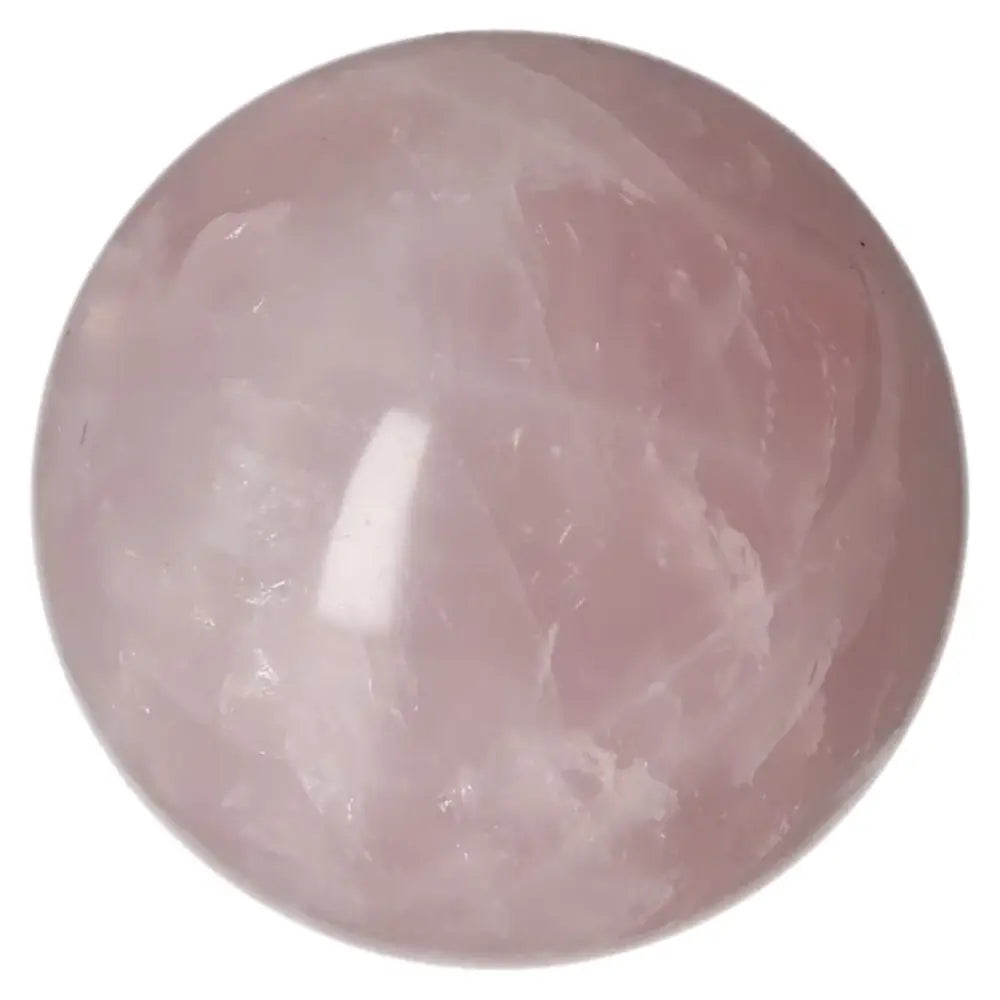Rose Quartz Sphere 7.5 cm with a smooth, polished surface showcasing natural pink hues, perfect for home decor or self-care rituals.