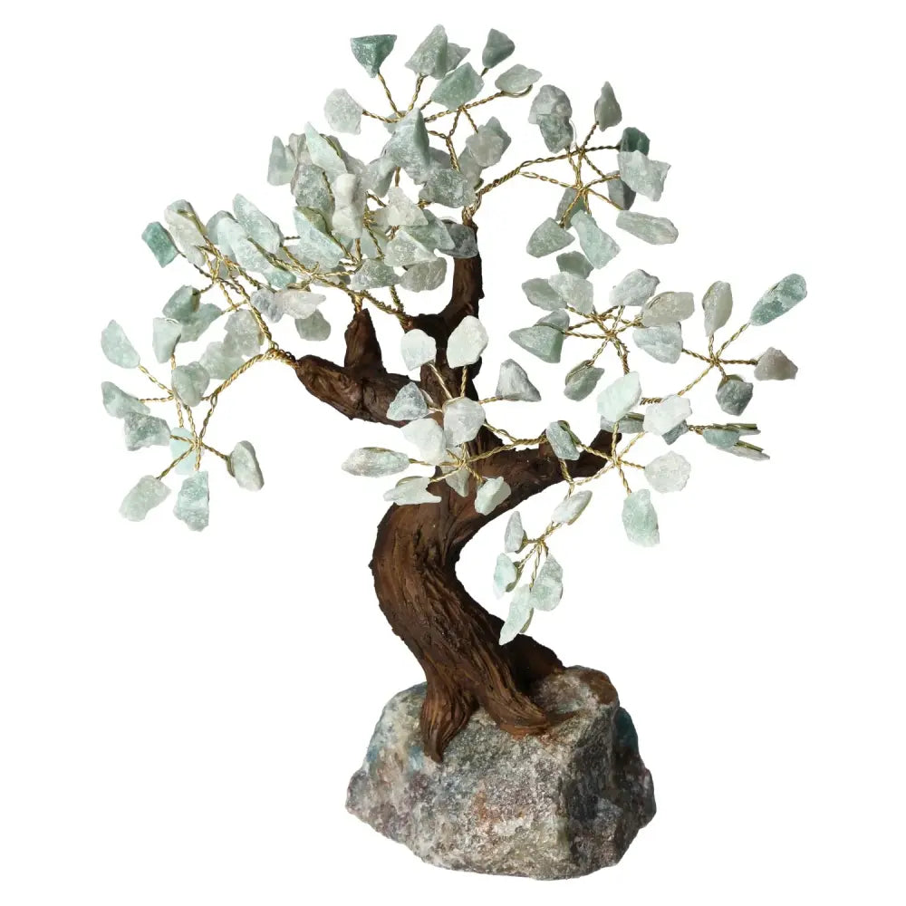 Handcrafted 30cm Aventurine Crystal Bonsai Tree for Prosperity and Positive Energy in Home Decor