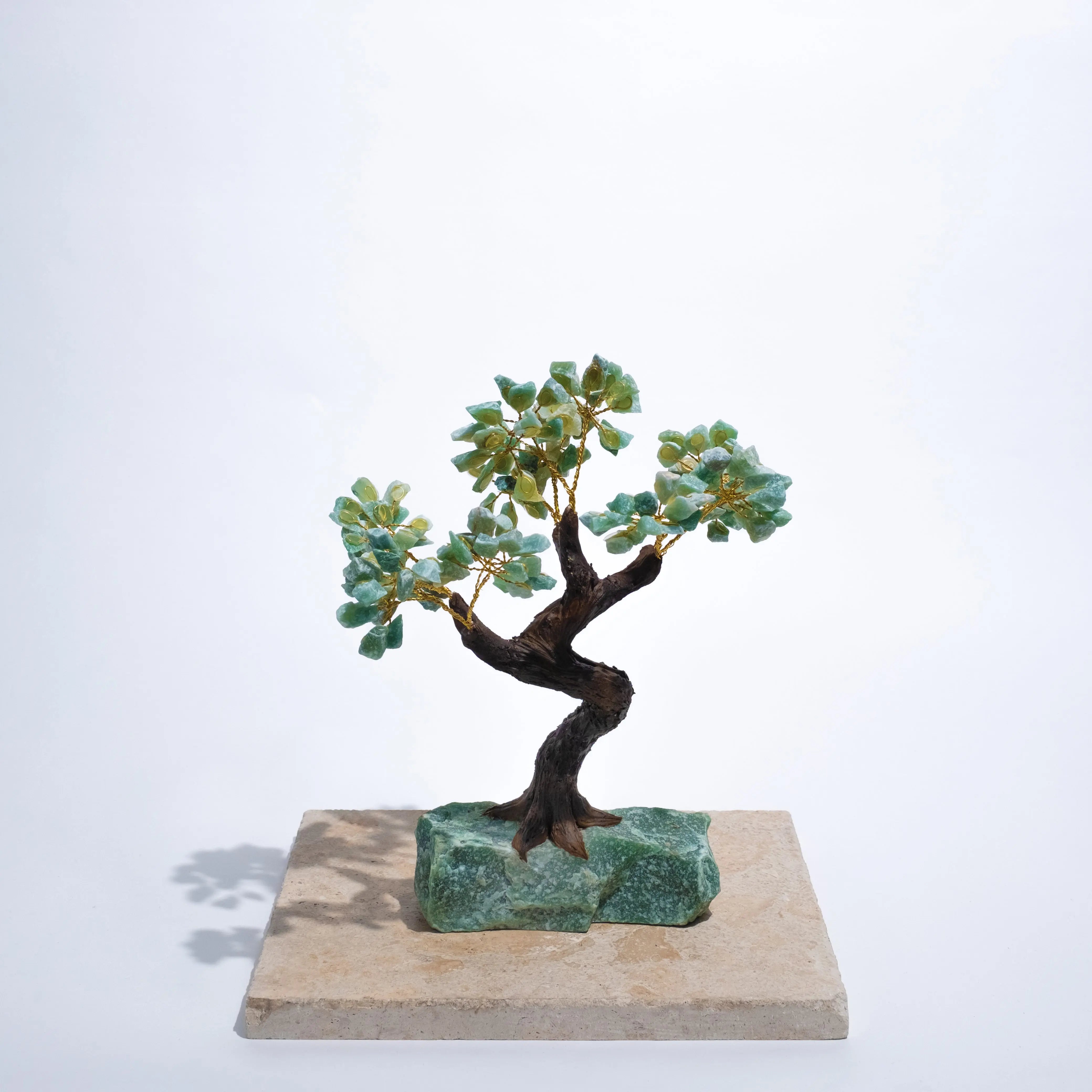 Rough Aventurine Crystal Bonsai Tree 40cm for Prosperity and Harmony