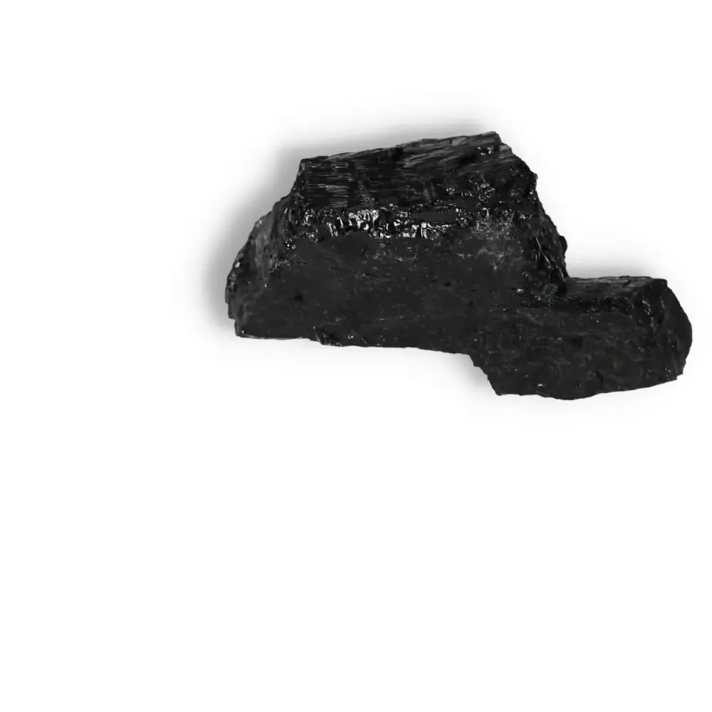 Rough Black Tourmaline Druze L crystal for energy cleansing and grounding from Sylvia Crystals.