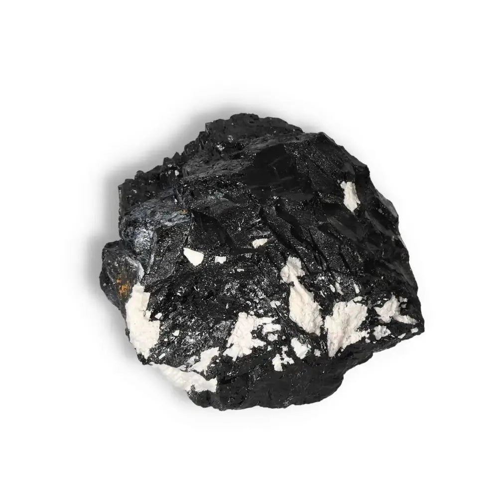 Exquisite Rough Black Tourmaline Druze L from Sylvia Crystals, showcasing its transformative energy and spiritual elegance.