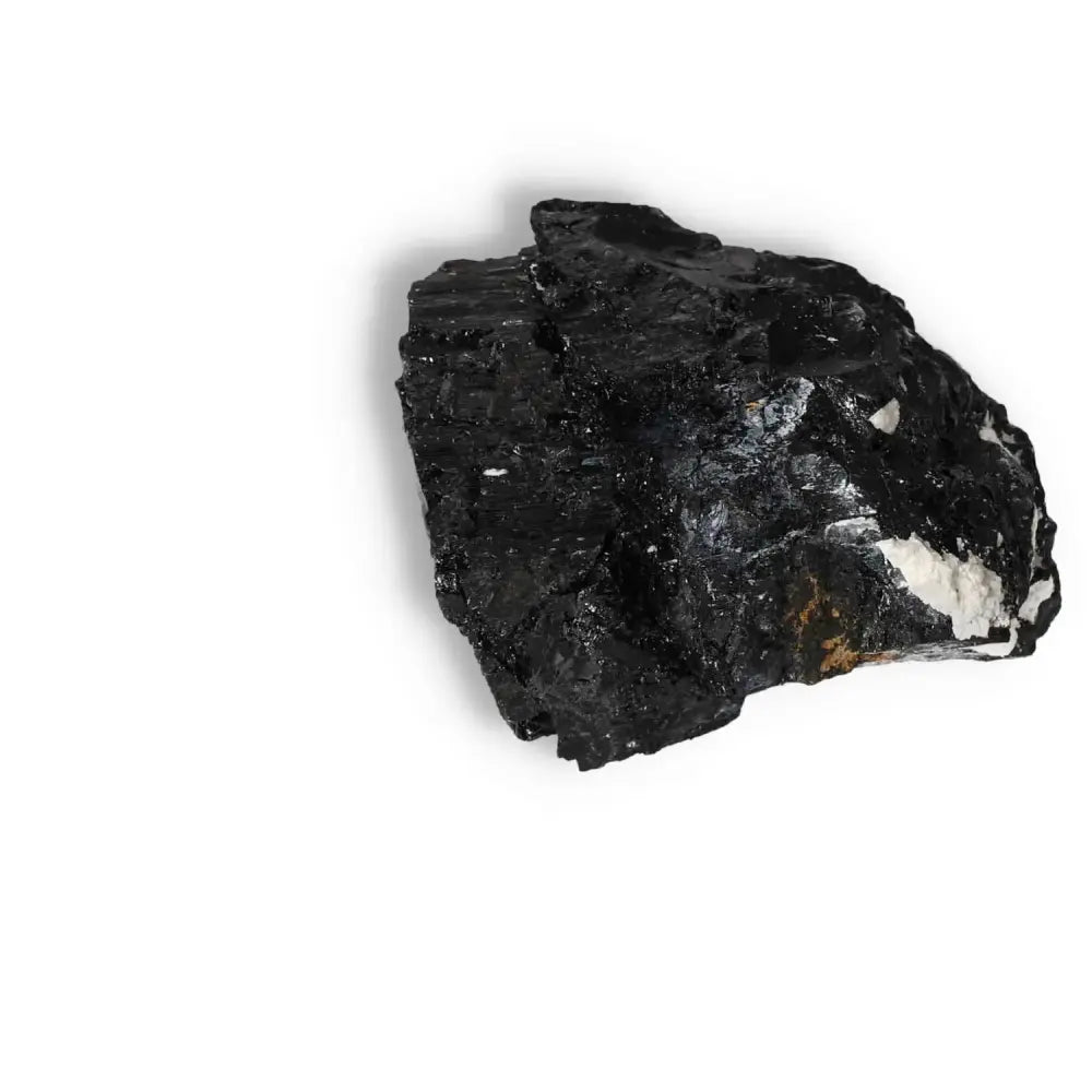 Rough Black Tourmaline Druze L from Sylvia Crystals, showcasing its premium quality and energy-transforming properties.