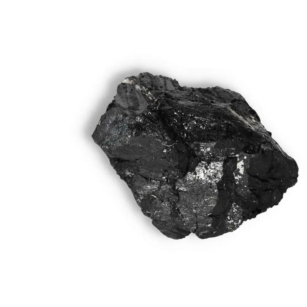 Rough Black Tourmaline Druze L gemstone by Sylvia Crystals, known for transforming negative energies and promoting balance.