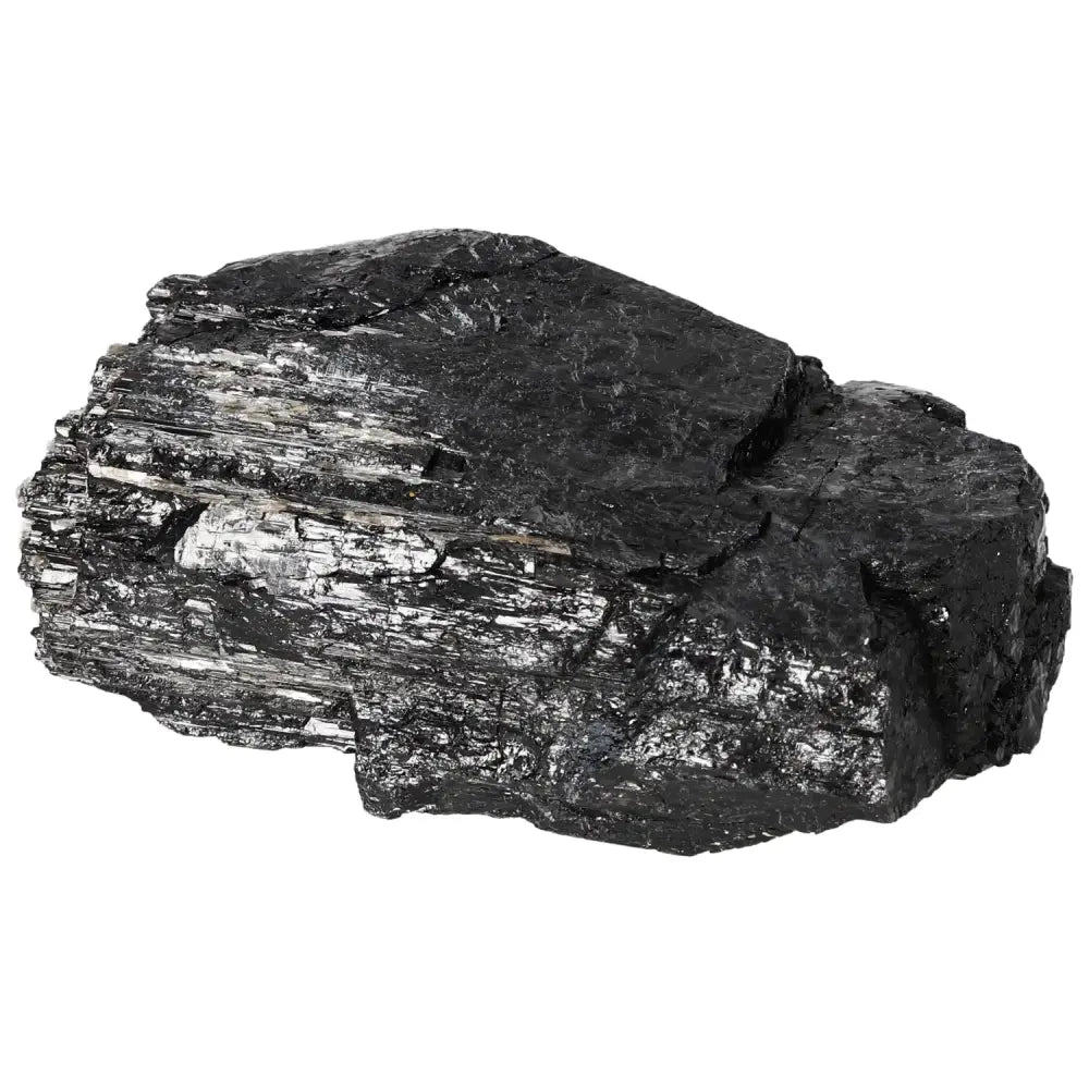 Rough Black Tourmaline Druze from Sylvia Crystals for energy cleansing and grounding.