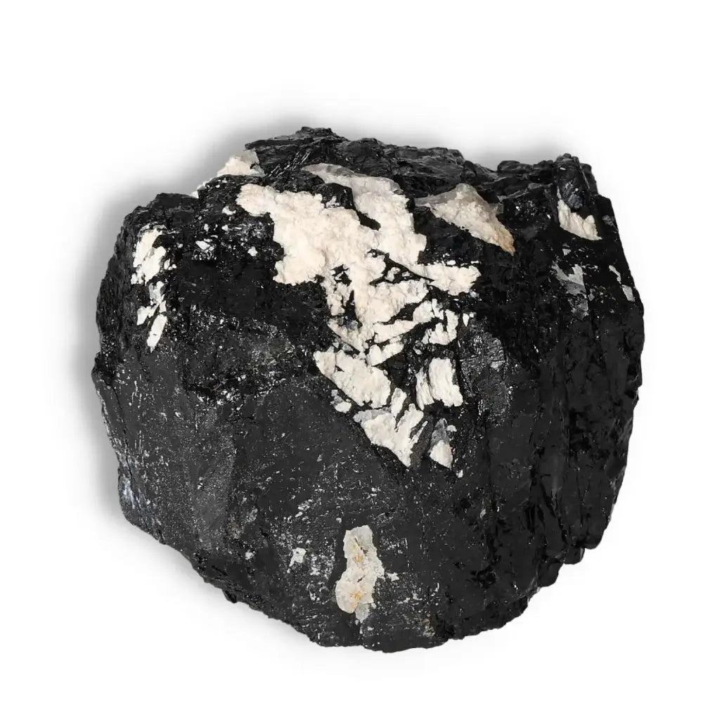 Rough Black Tourmaline Druze crystal for energy cleansing and grounding by Sylvia Crystals