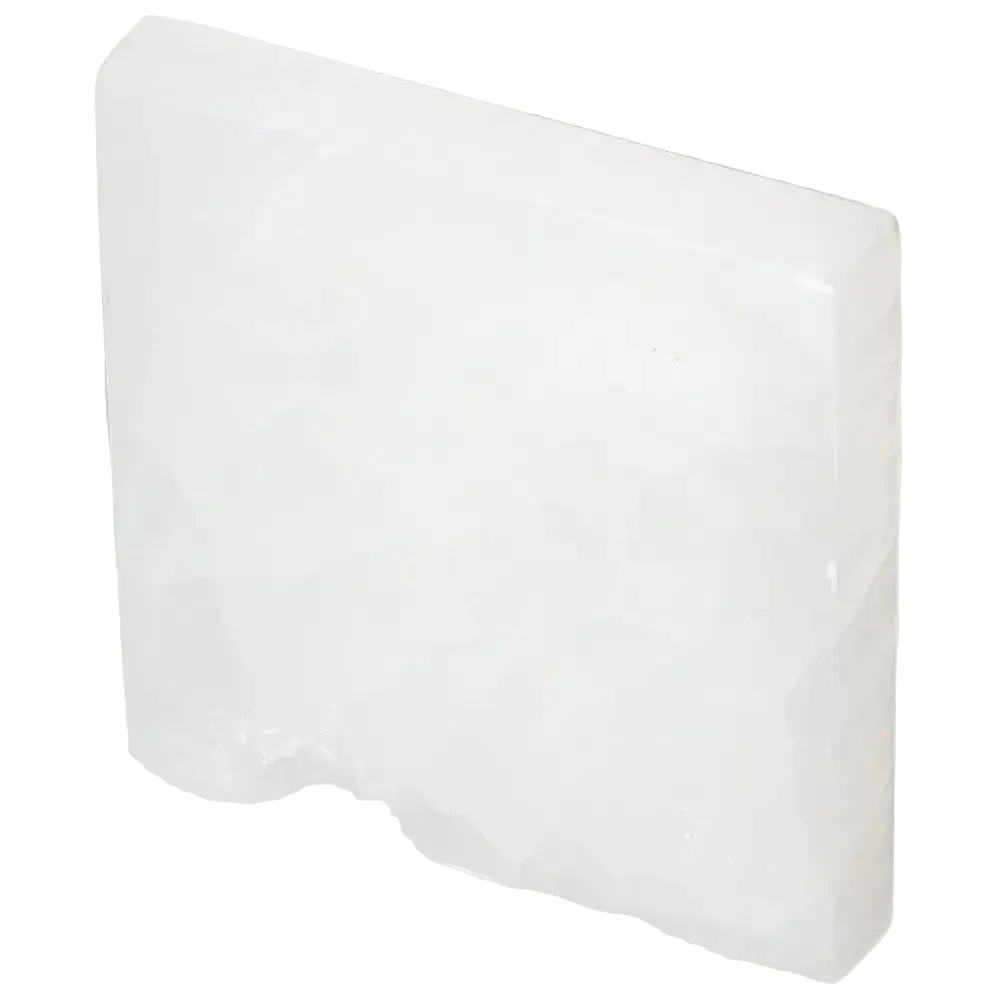 Selenite Plate 8cm by Sylvia Crystals, ethically sourced for mindful living and spiritual growth.
