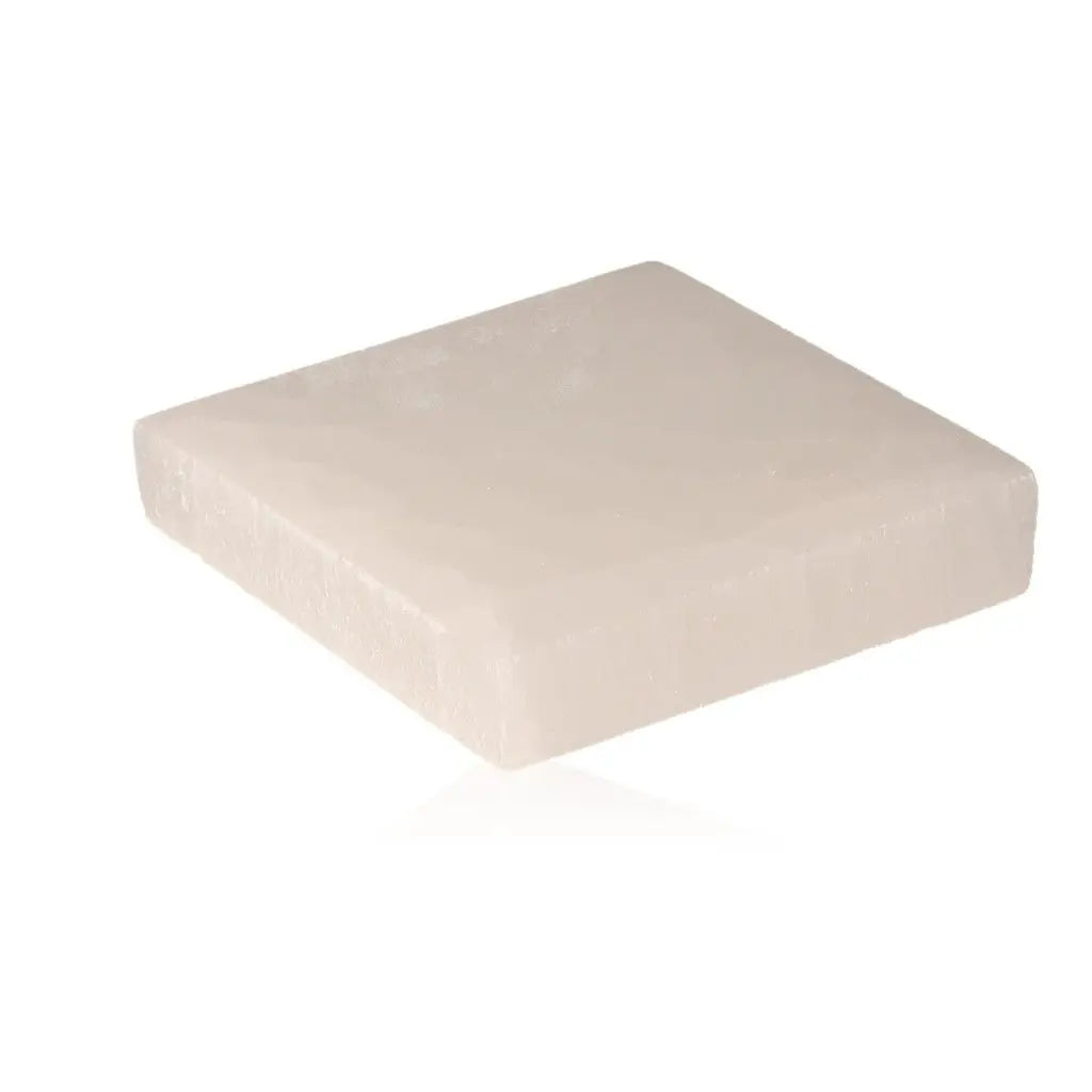 Selenite rectangle by Sylvia Crystals, 12cm, for mindful living and spiritual growth. Ethically sourced premium-quality crystal.
