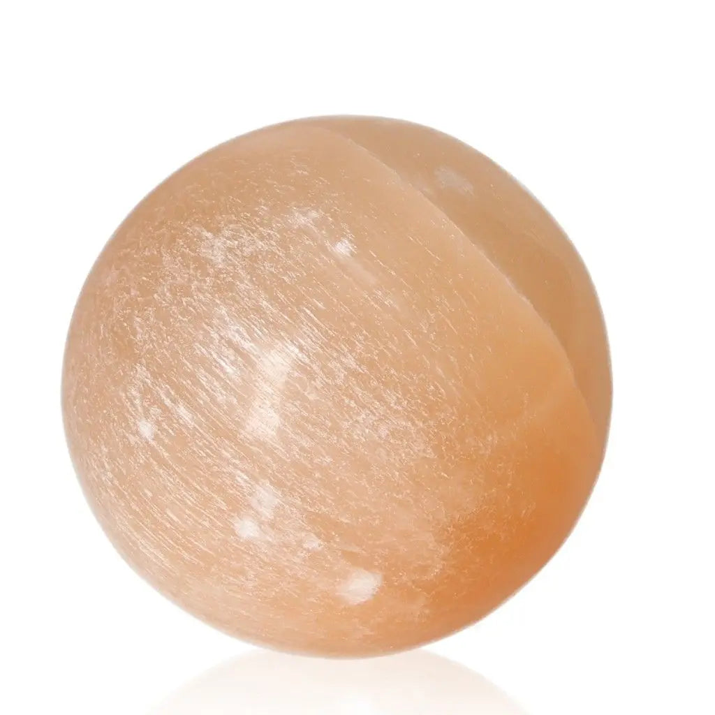 10cm Selenite Sphere by Sylvia Crystals, ideal for mindful living and spiritual growth, high-grade and ethically sourced crystal.