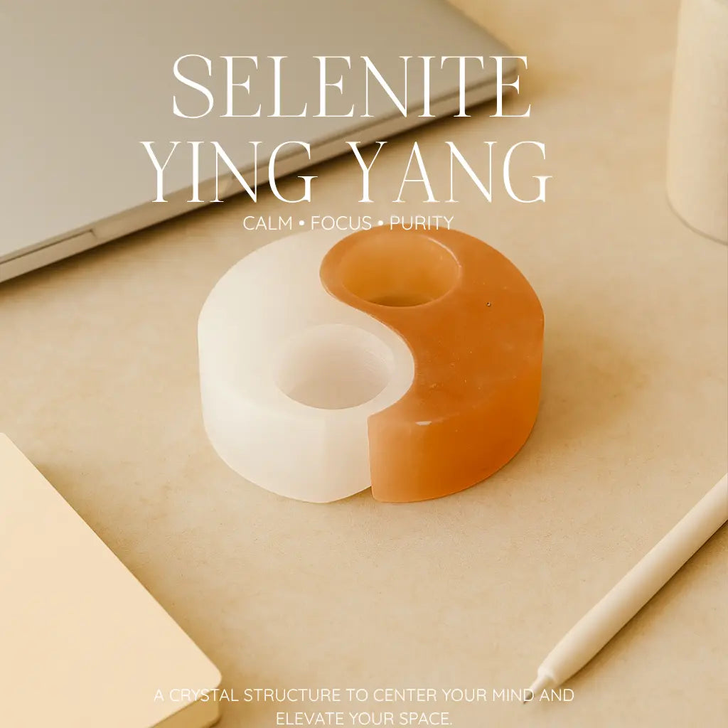 Selenite Ying Yang Sylvia Crystals Sp. z o.o.