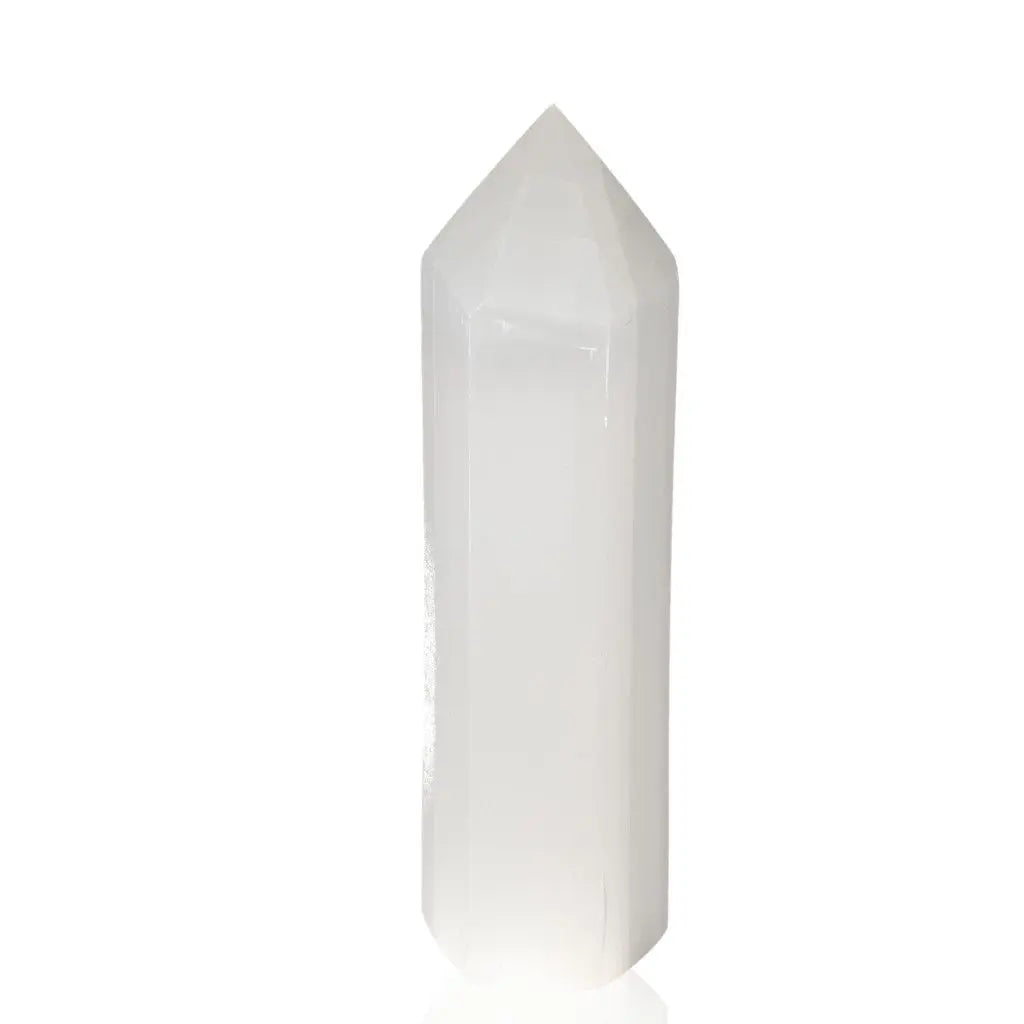 Selenite obelisk 20cm by Sylvia Crystals, premium-quality crystal for mindful living and spiritual growth, ethically sourced.