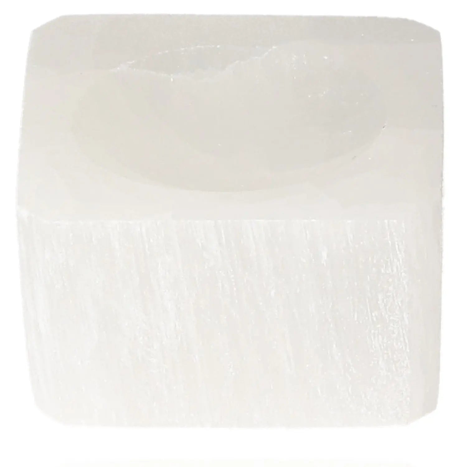 Selenite stand by Sylvia Crystals, 5/2 cm. Ideal for displaying spheres and enhancing spiritual growth with purity and energy.