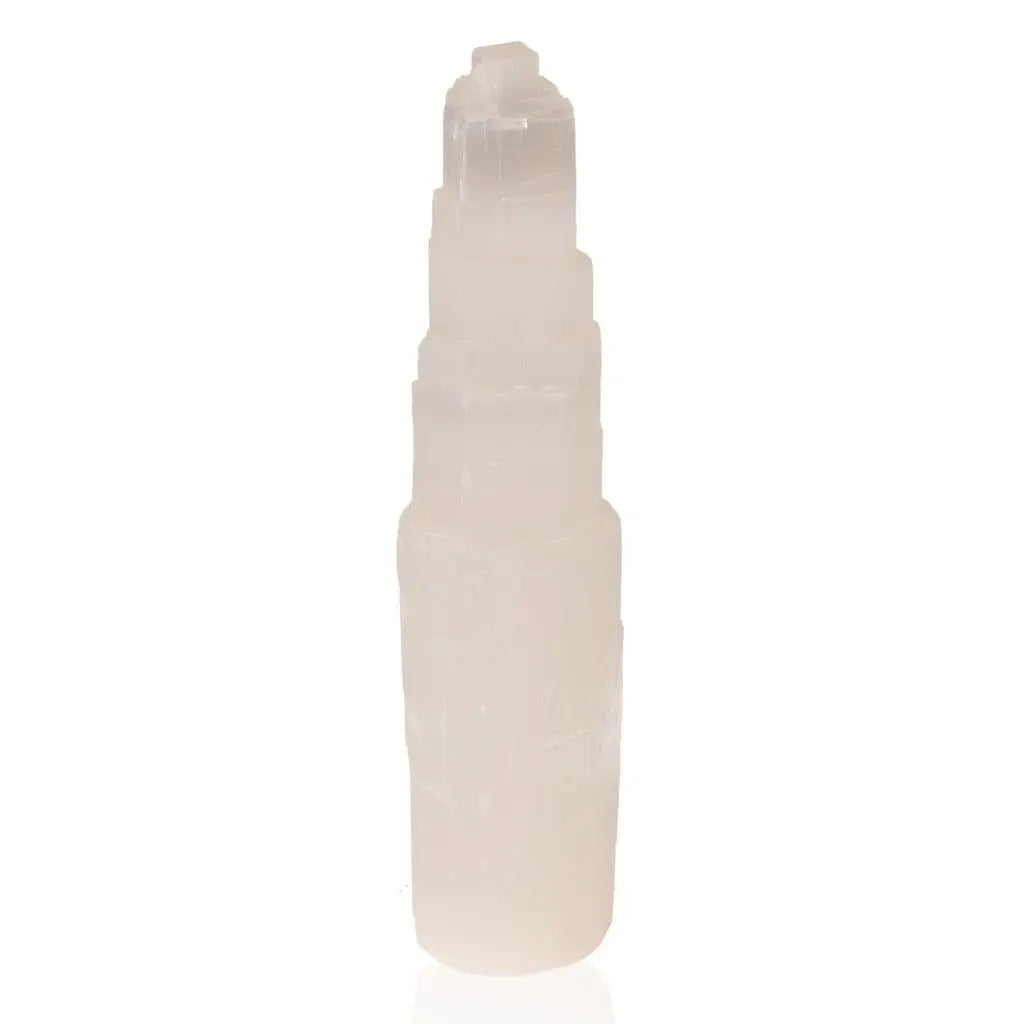Selenite Tower 20cm by Sylvia Crystals for Mindful Living and Spiritual Growth