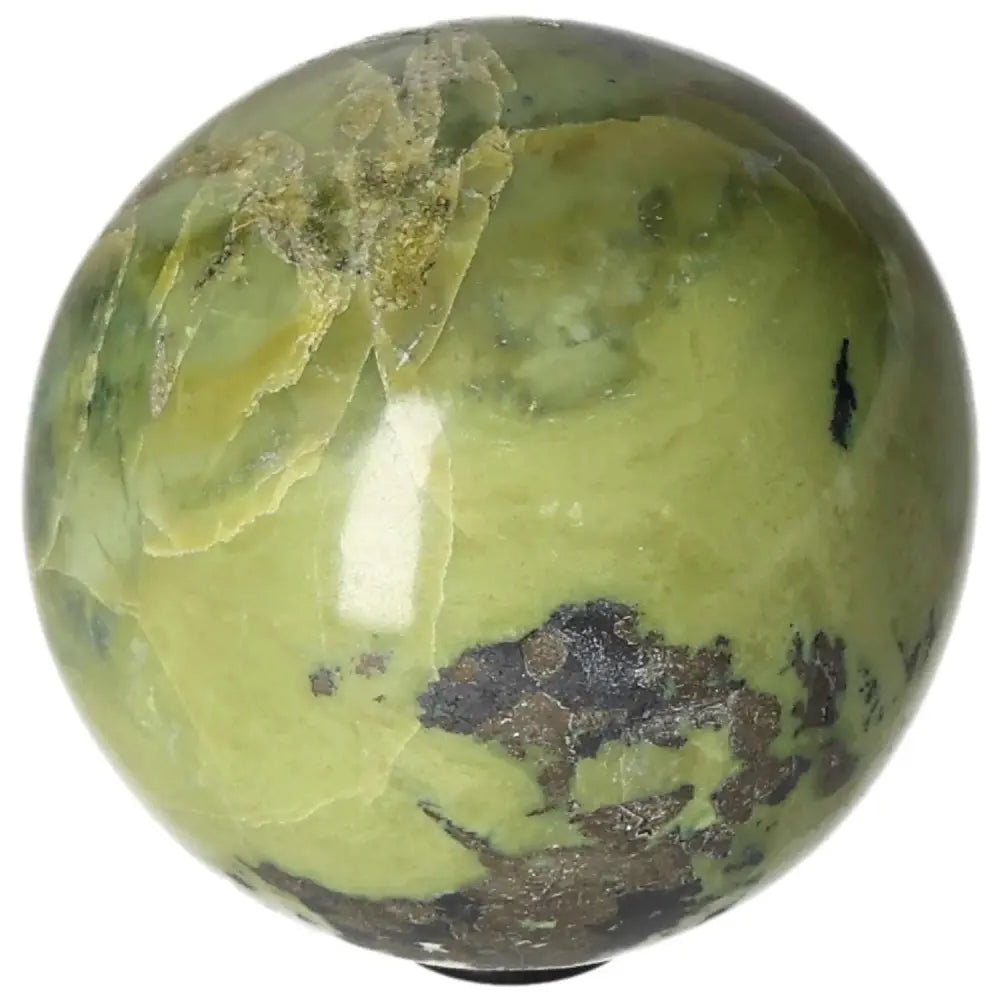 Serpentine Sphere for healing, spiritual wisdom, Heart Chakra activation, emotional balance, meditation, and spiritual growth.