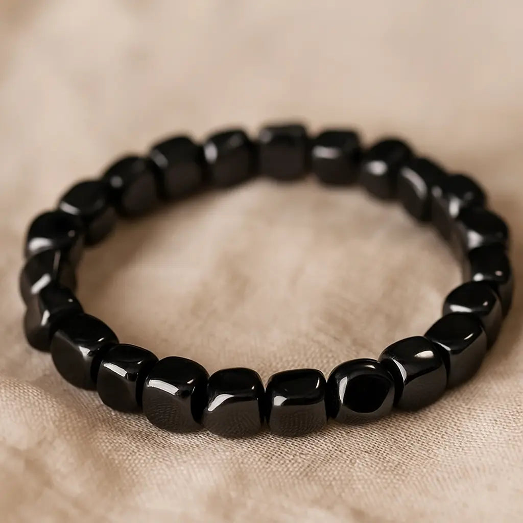 Shungite Bracelet Cubes 6 cm Sylvia Crystals Sp. z o.o.