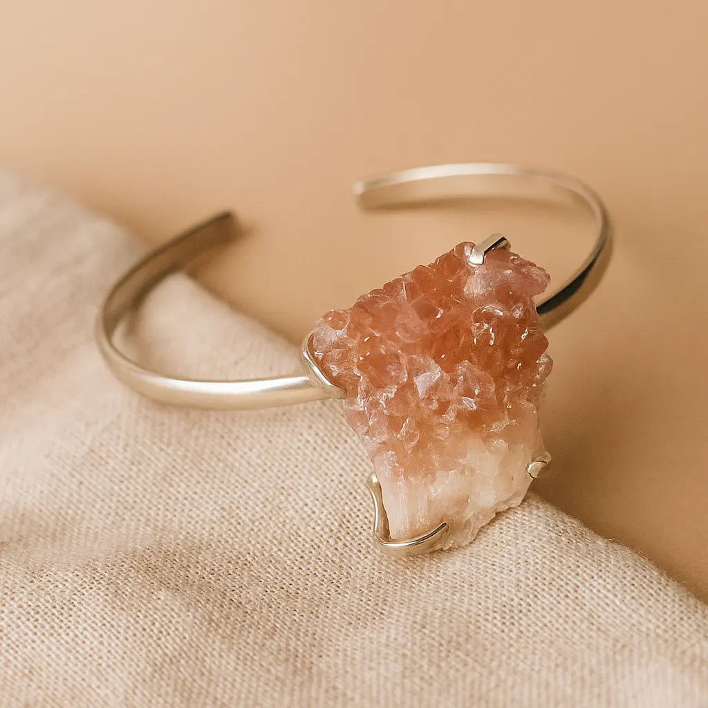 Silver Bracelet with Pink Amethyst – Calm and Heart-Centered Energy Sylvia Crystals Sp. z o.o.