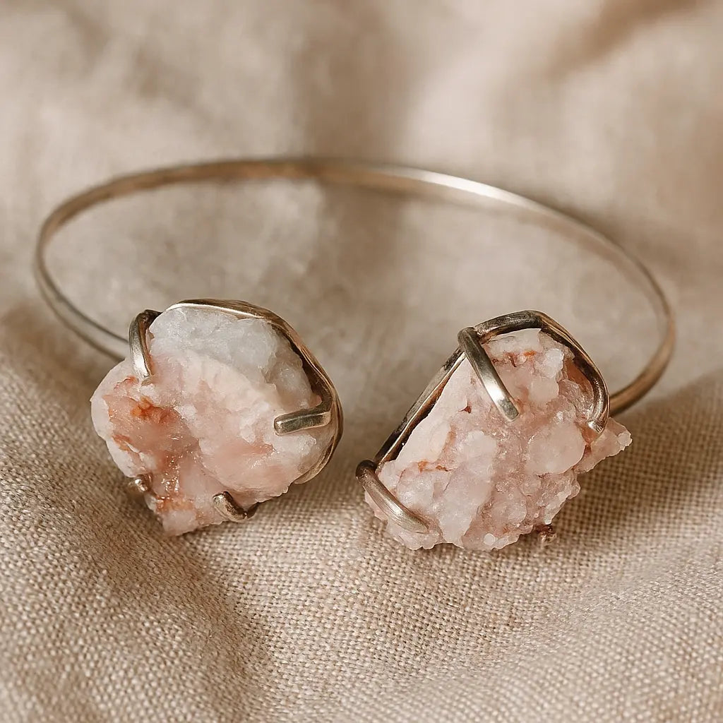 Silver Dual Bracelet with Pink Amethyst – Emotional Healing and Grace Sylvia Crystals Sp. z o.o.