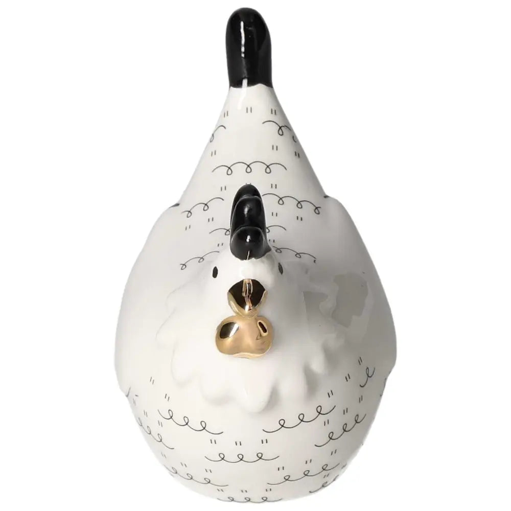 Small ceramic chicken by Sylvia Crystals, featuring elegant design and premium quality, perfect for enhancing conscious living spaces.