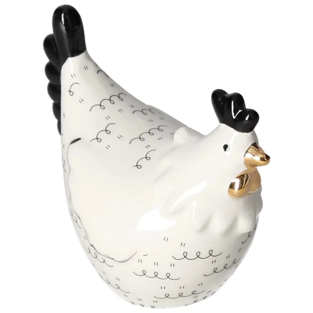 Luxury Small Ceramic Chicken figurine by Sylvia Crystals, blending spiritual elegance with premium craftsmanship for conscious living.