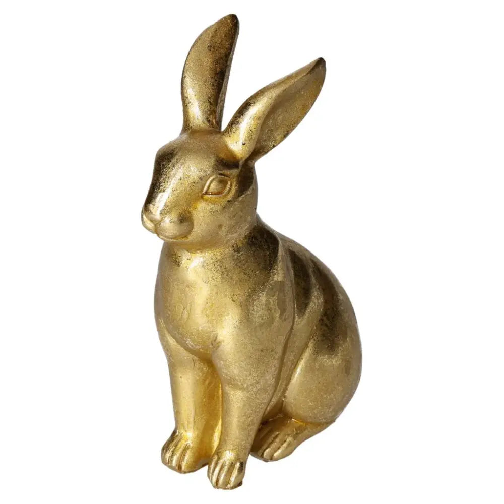 Elegant gold rabbit figure, luxury home decor by Sylvia Crystals, embodies elegance and spirituality