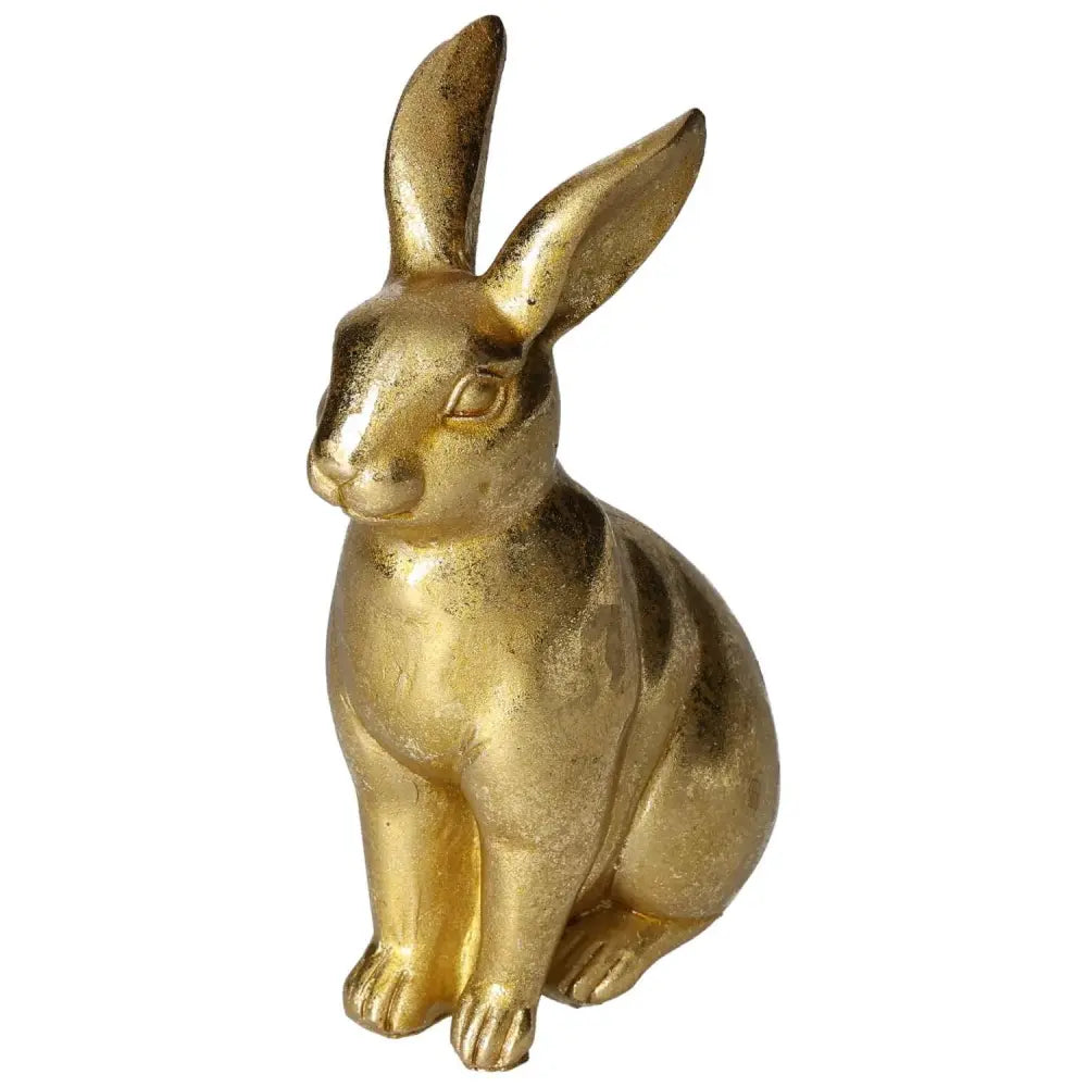 Luxurious gold-finished rabbit figure from Sylvia Crystals, perfect for enhancing elegant home decor.