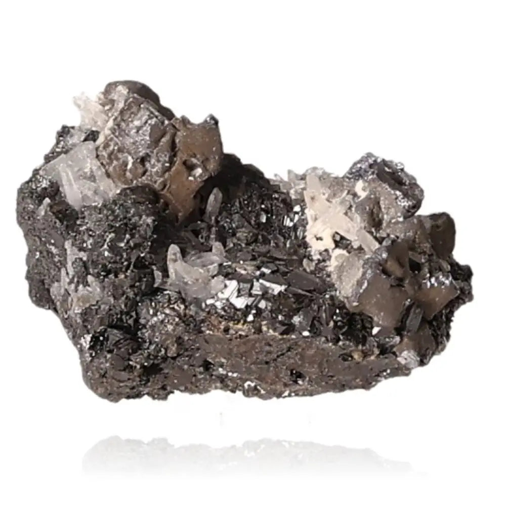 Sphalerite with Galena and Quartz crystal specimen, showcasing premium quality and harmony-enhancing properties.