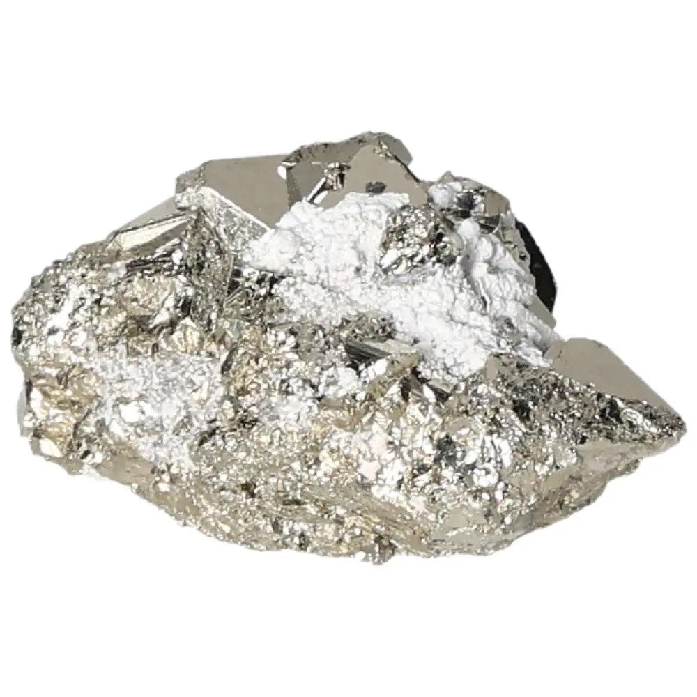 Superior quality pyrite cluster with geometric cubic formations showcasing metallic luster.